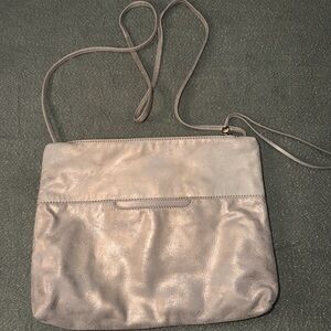 HOBO Shimmering Silver Crossbody Bag